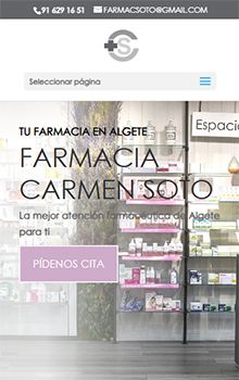 Diseño web para clínicas y profesionales de la salud 4 09 - Farmacia Carmen Soto - Página web para farmacias - Starfarma