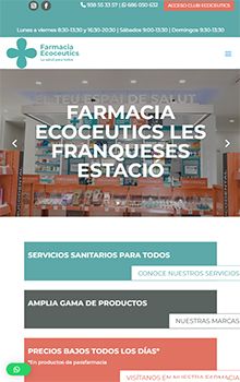 Diseño web para clínicas y profesionales de la salud 6 12 - Farmacia Ecoceutics Les Franqueses - Página web para farmacias - Starfarma
